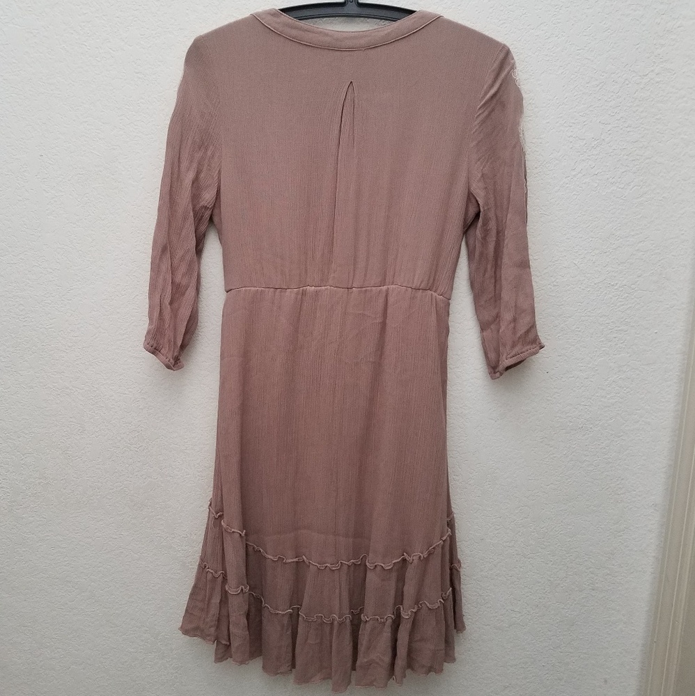 Solitaire Long Sleeve Embroidered Dress - Picture 4 of 5